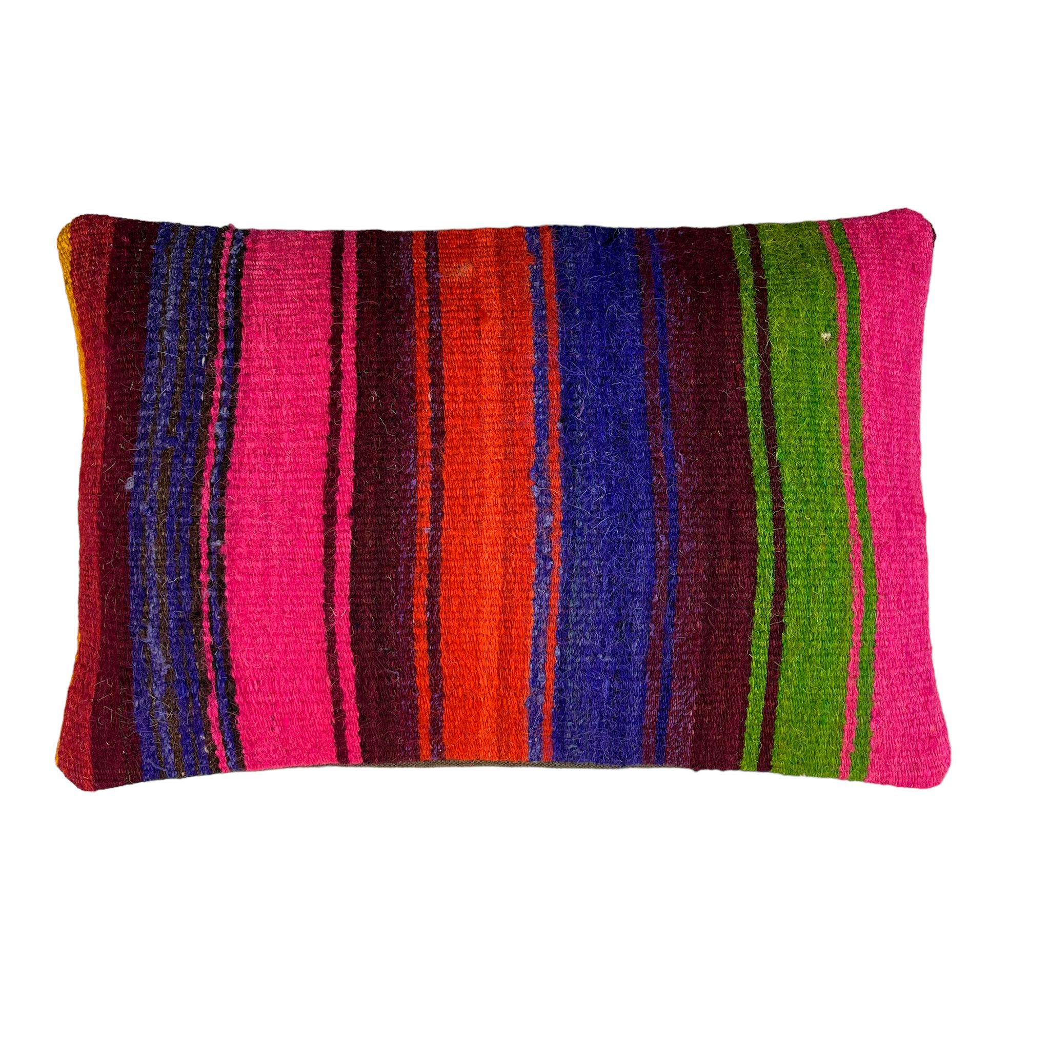 Vintage turkish kilim cushion cover, 30 x 50 cm