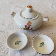 Lot dînette Vintage soupière et deux petites assiettes