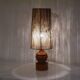 Swedish lamp in turned wood and rope, 1960