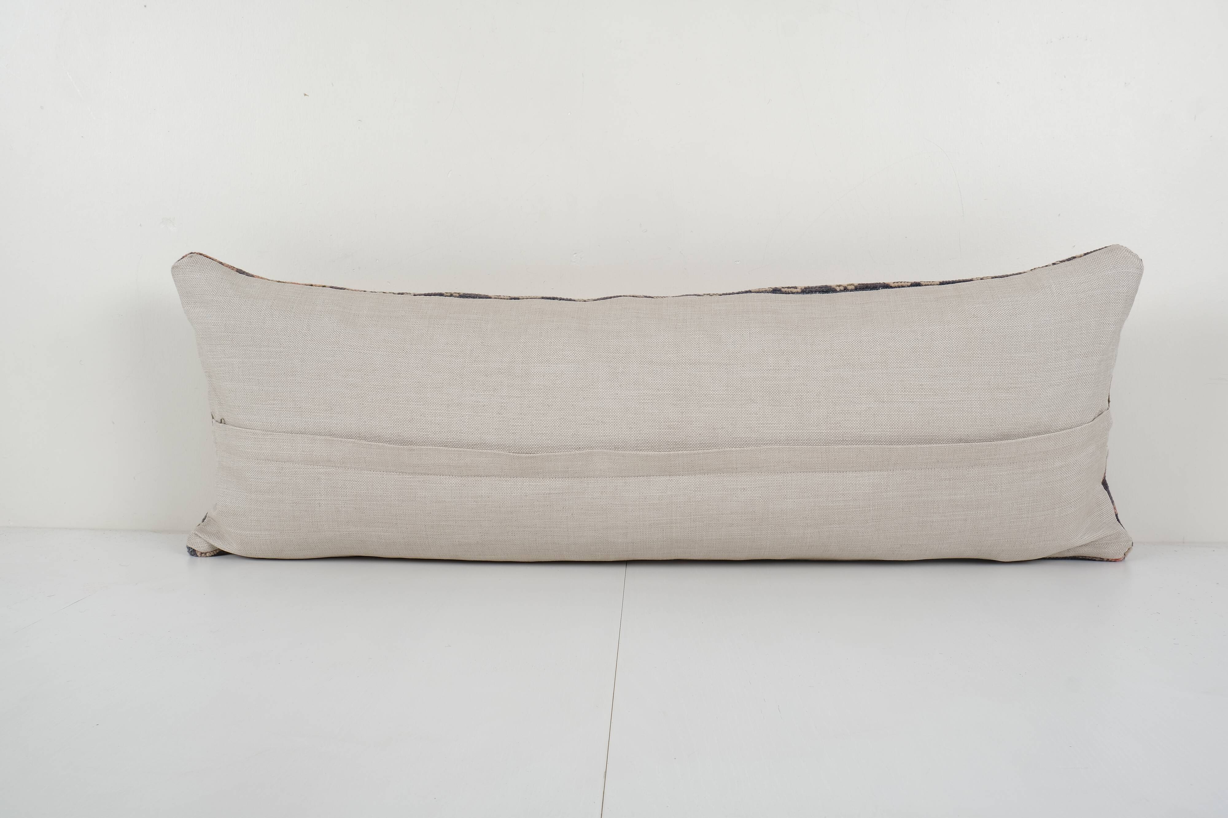 Turkish blue oversize carpet pillow