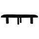 Contemporary Black Metal and Cotton Bench Designed by L.A Studio