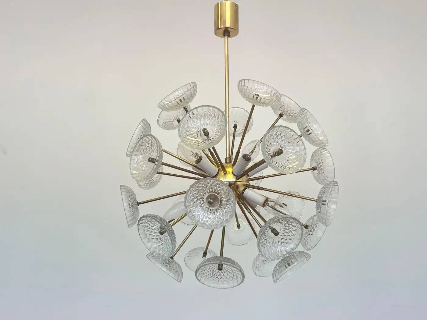 Dandelion, Sputnik chandelier by Kamenicky Senov, 1970