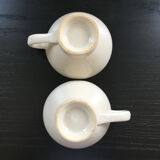 Pair of ivory stoneware cider bowls