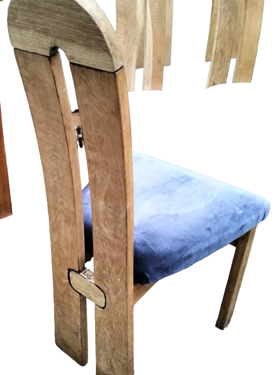 6 vintage brutality chairs