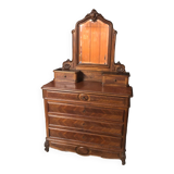 Dressing table chest of drawers with stylish marble top