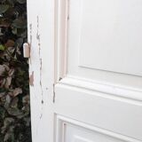 Communication door H220xW80.5cm, old panelled with moulding.