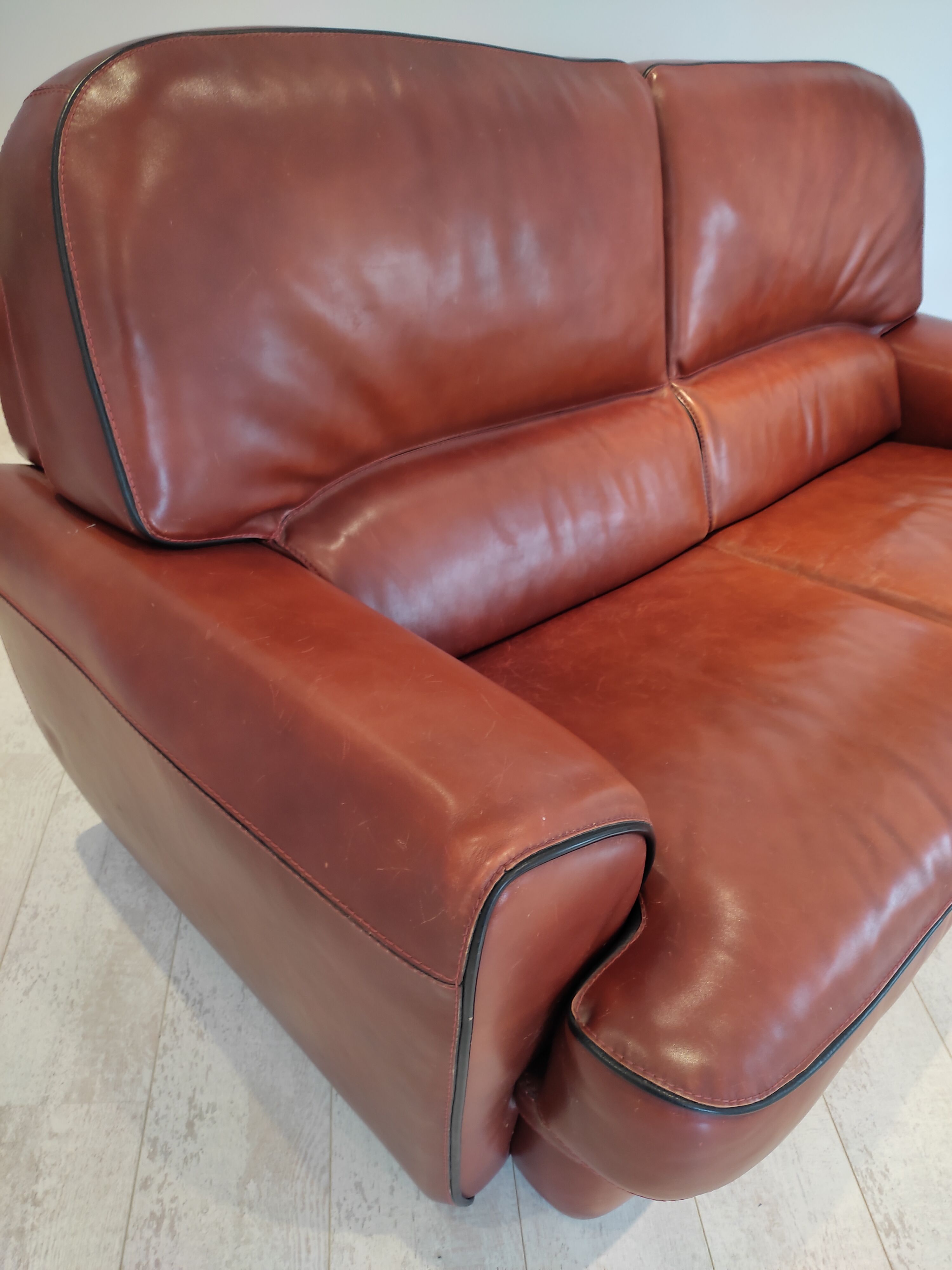Full grain leather sofa