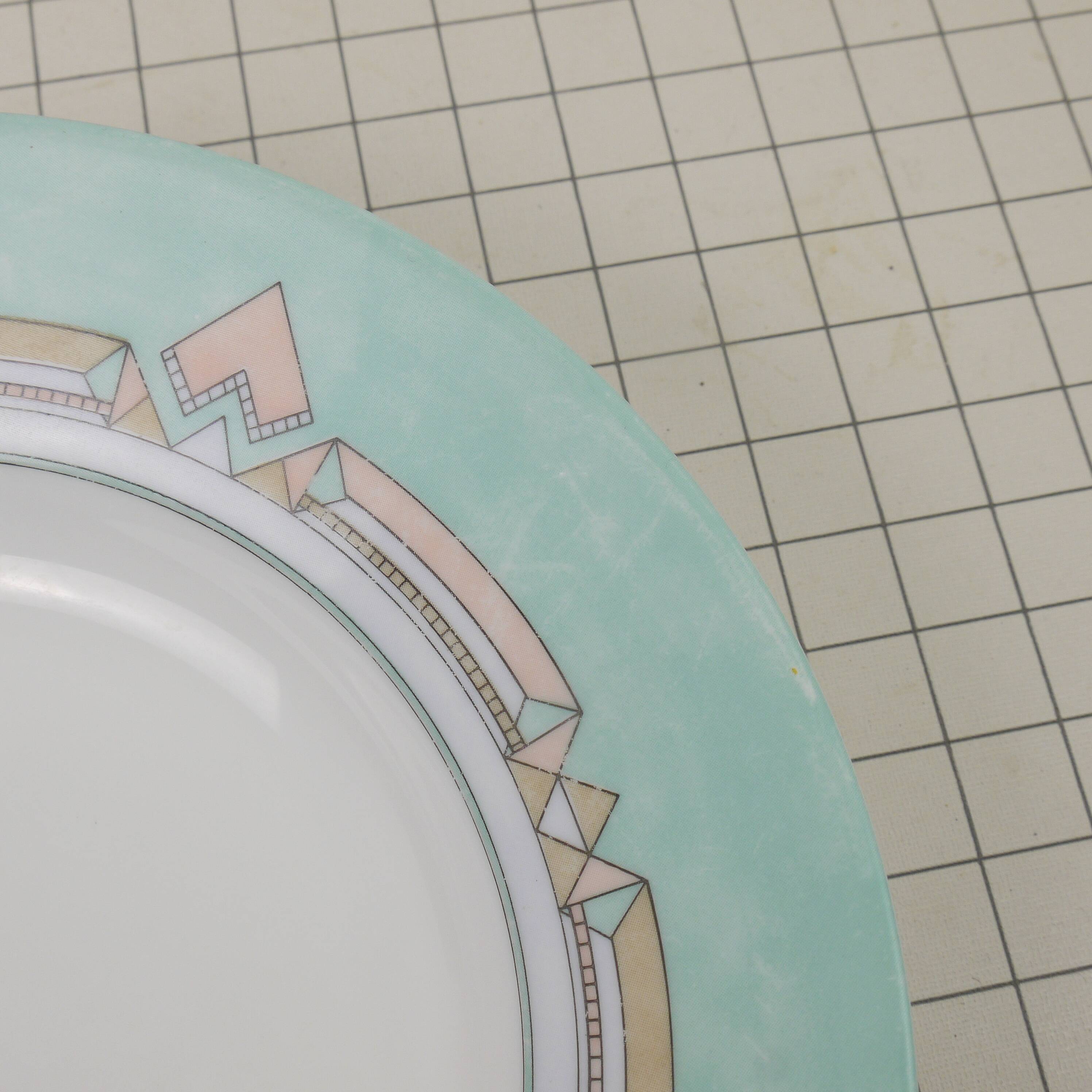 Six Arcopal soup plates