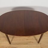 Mid-Century Oval Extendable Teak Dining Table from McIntosh, 1960s