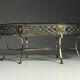 Empire style coffee table metal with glass top