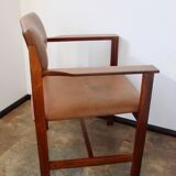 1960s Scandinavian armchair – rosewood, leather, vintage