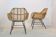 Fauteuils en osier et acier