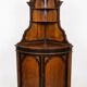 Lombard corner cabinet in ebony wood, late 19th century.