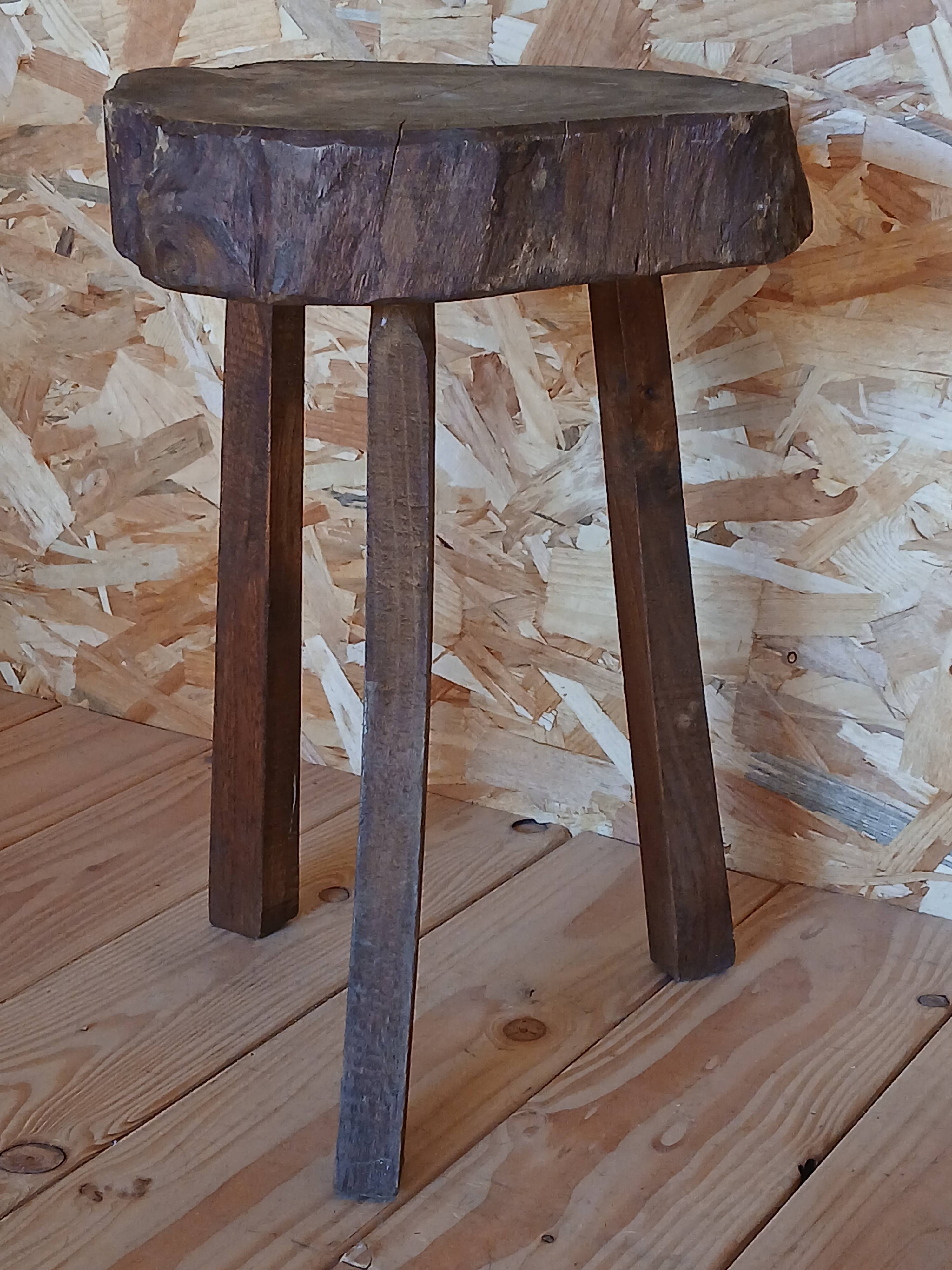 Brutalist tripod stool