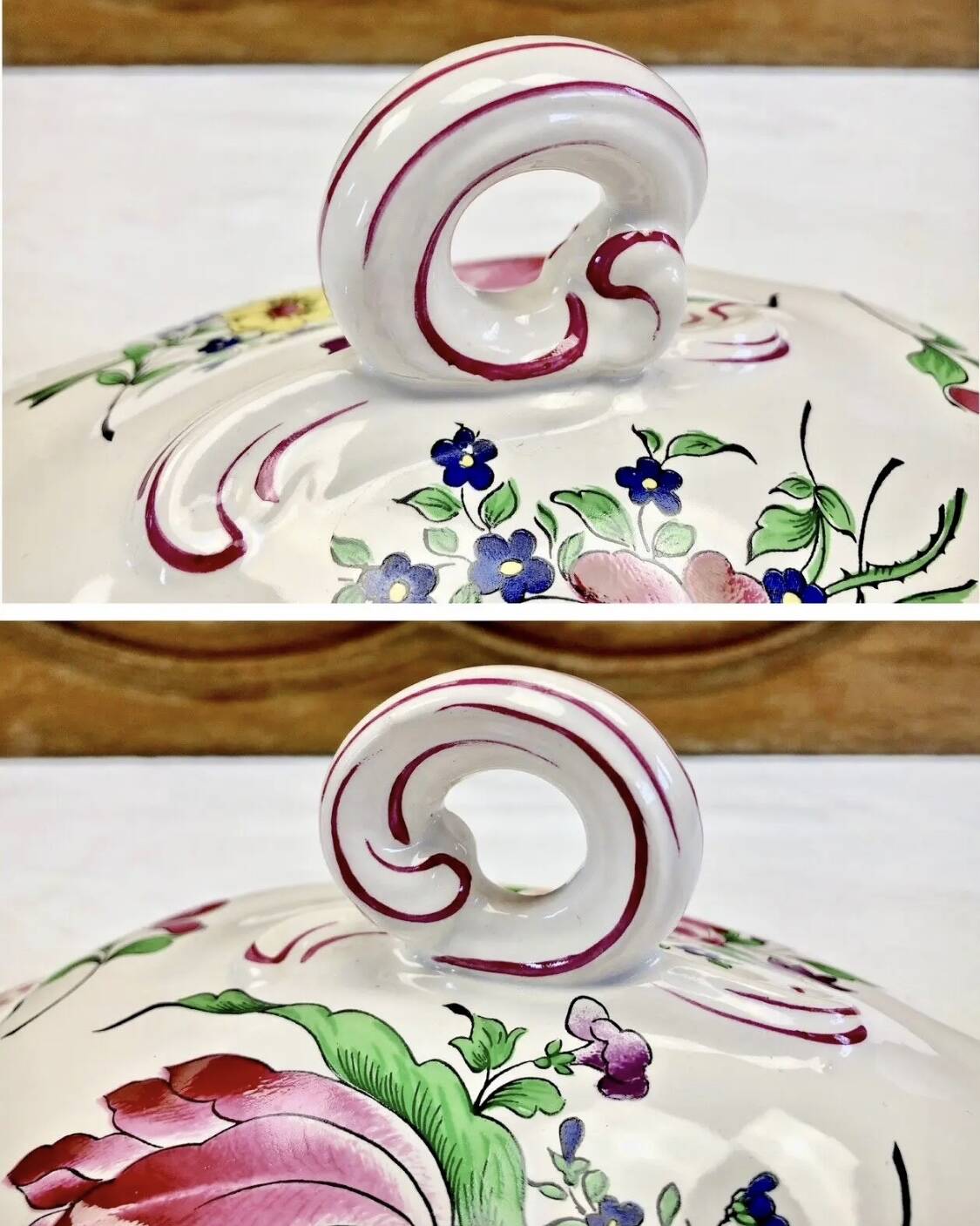 Old Lunéville oval vegetable tureen, street light model