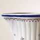 Moutiers earthenware jug, hand-painted blue decoration.