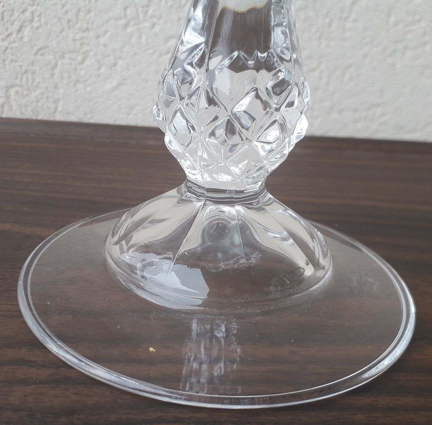 Pair of crystal candlesticks