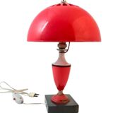 Lámpara de Mesa Vintage Space Age Roja – Diseño Futurista de los Años 60-70