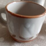 Enamelled stoneware coffee cups