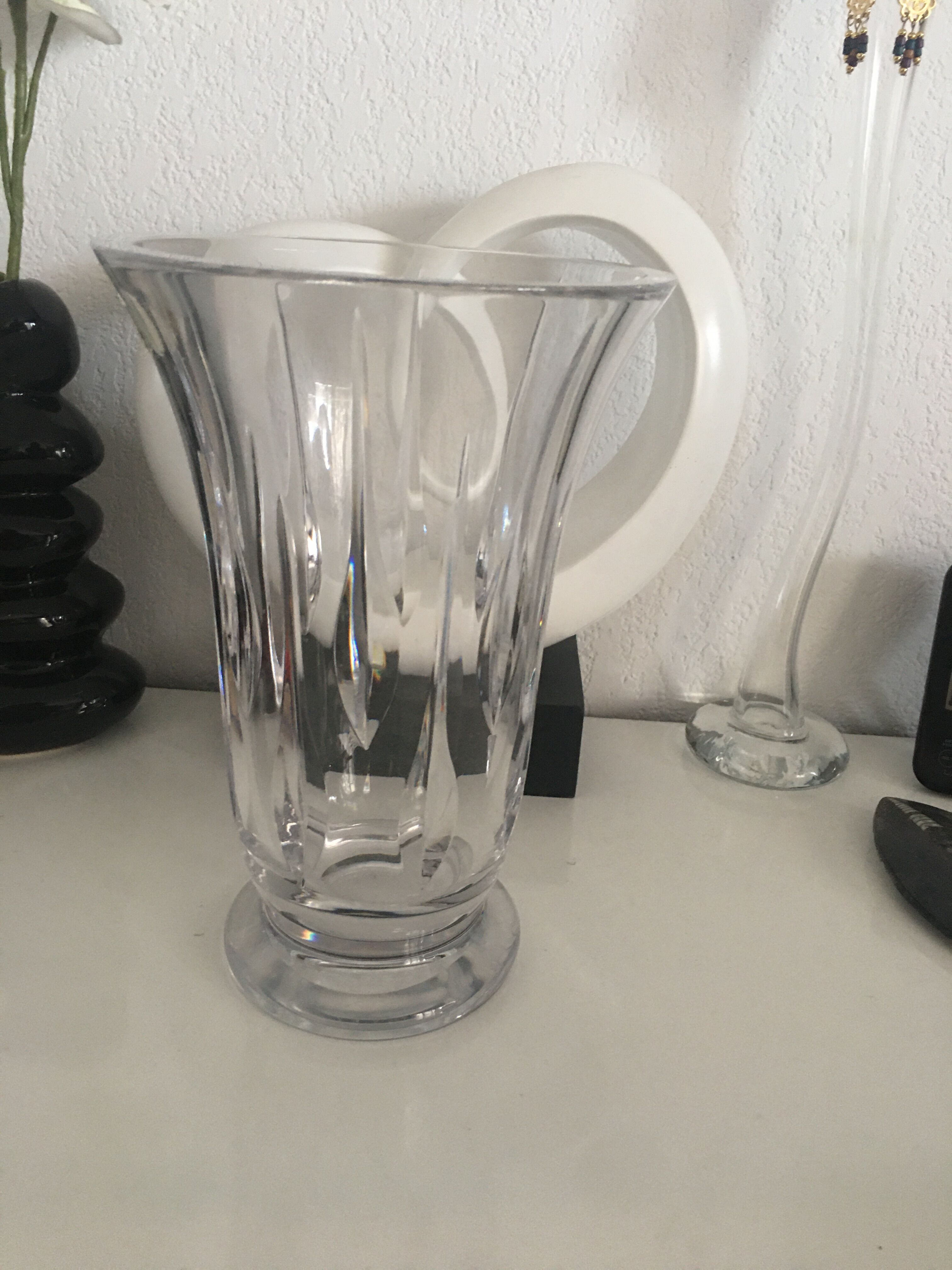 Bohemian crystal vase