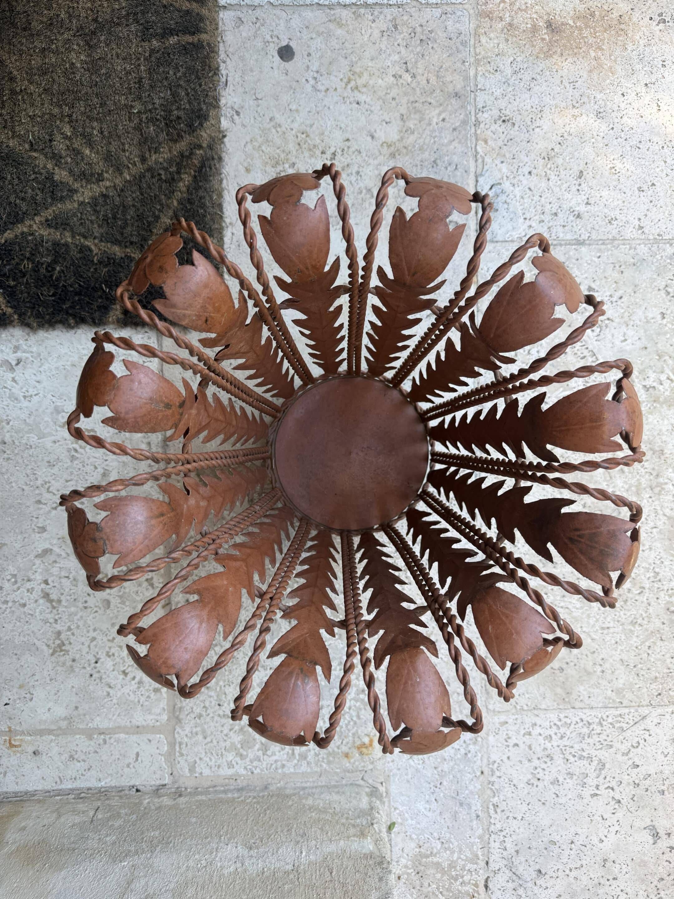 Umbrella stand or metal plant pot inspired by Art Nouveau, 20th century