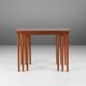 Ensemble de 3 tables gigognes scandinaves en bois de teck, Danemark, 1960