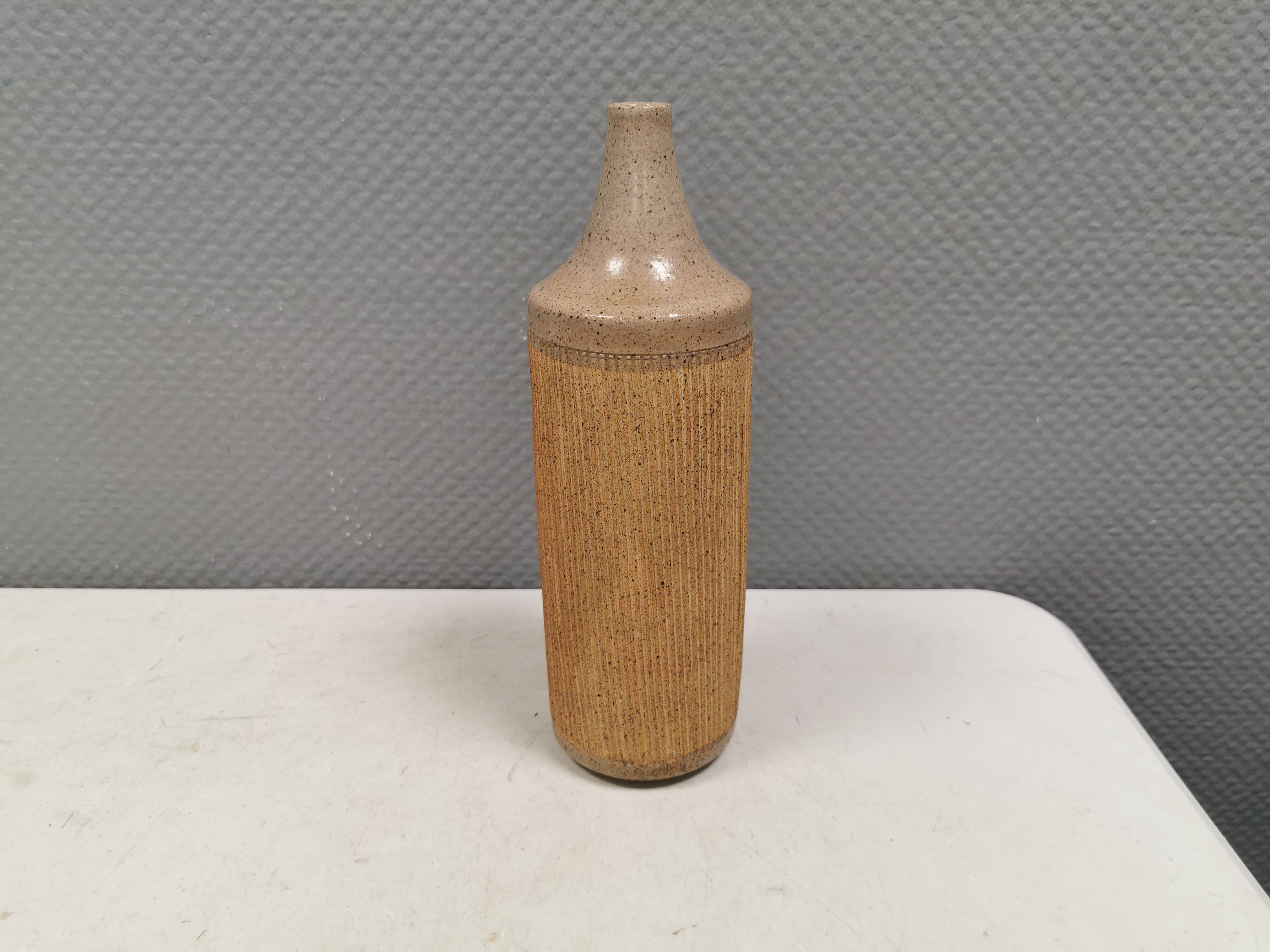 A beautiful turned vase with “grooves,” Danish, from the 1980s.