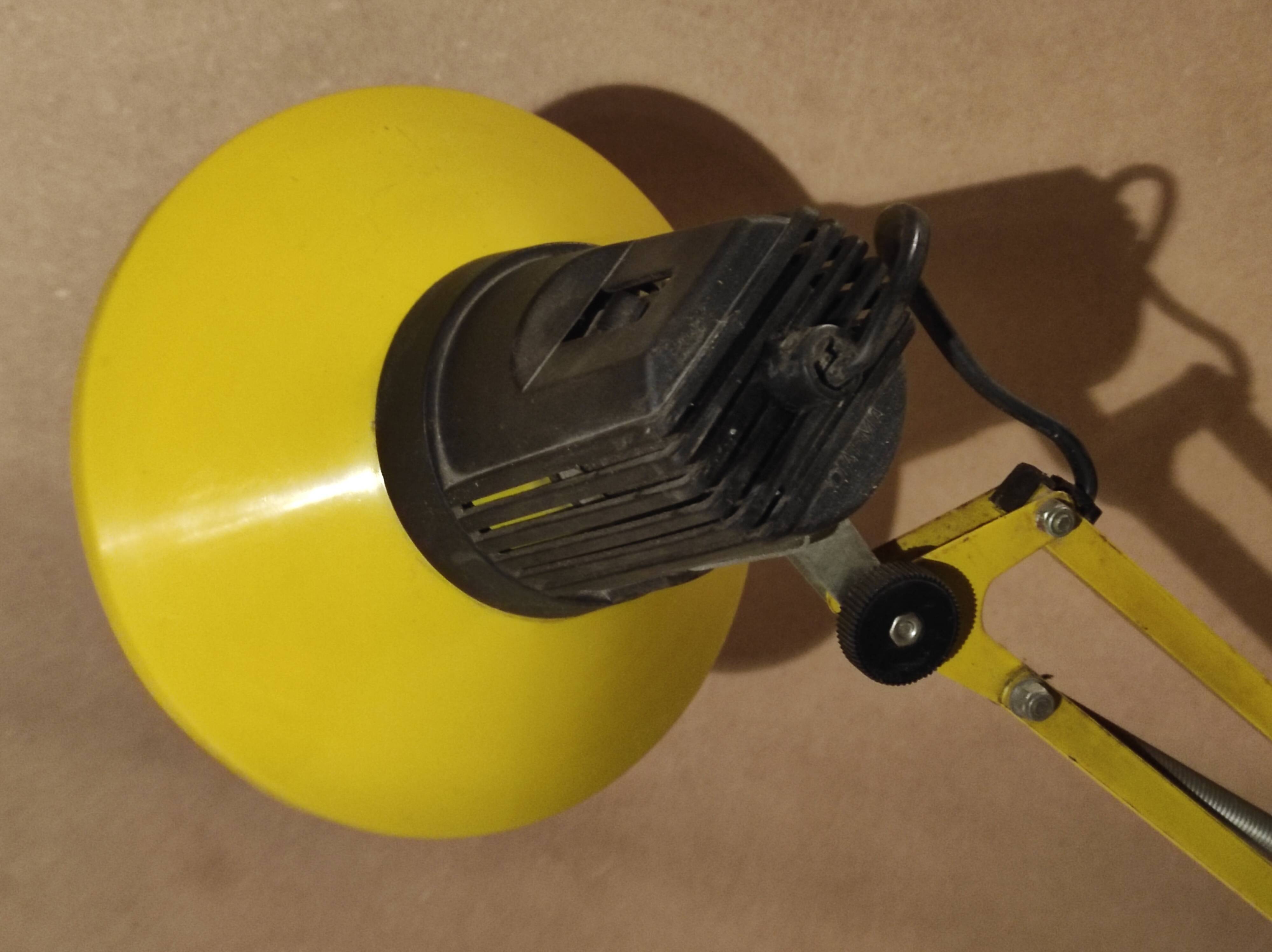 Articulated lamp of architect design vintage Italian 60s yellow