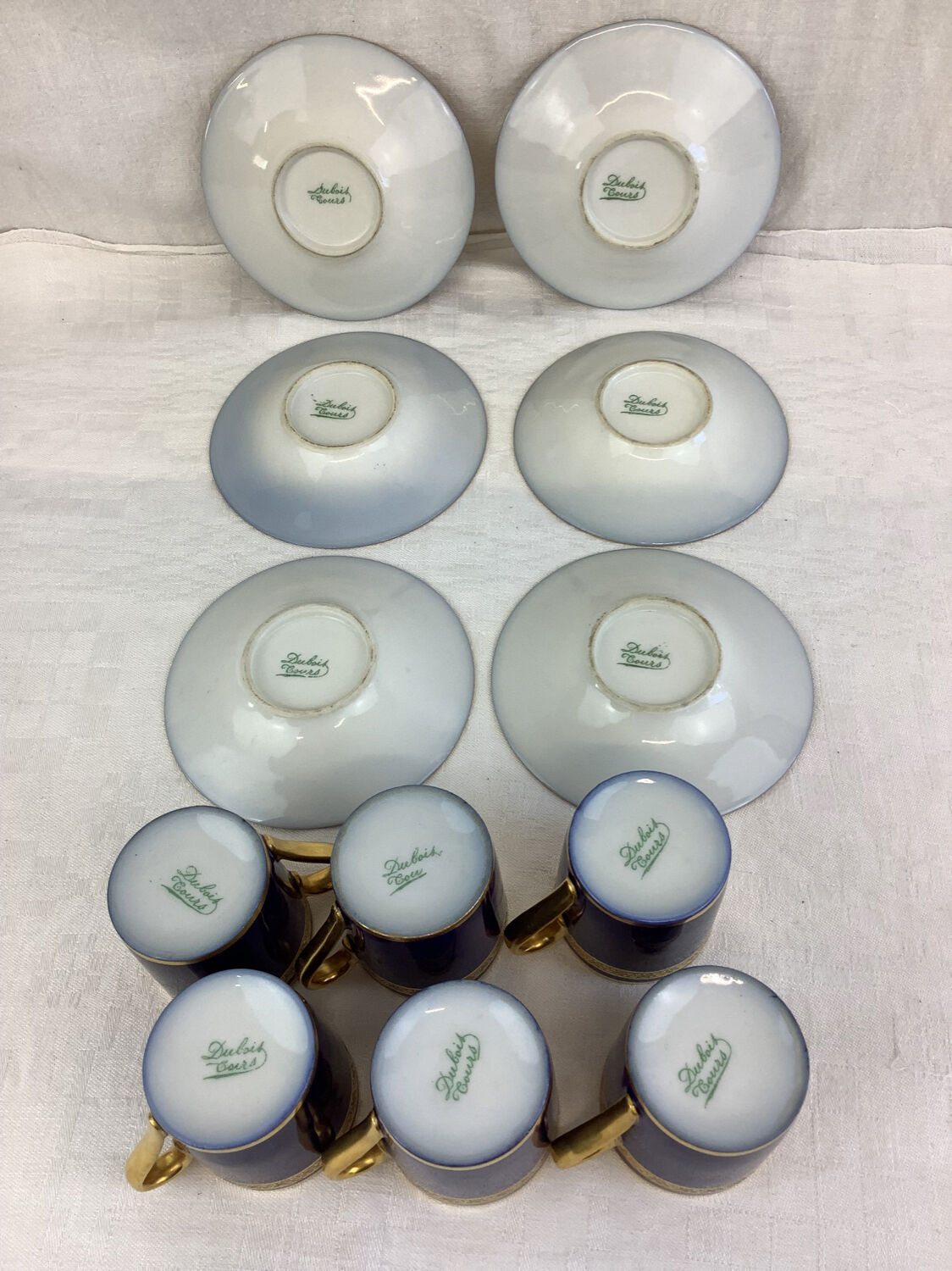6 cups & saucers Tours porcelain