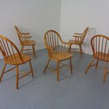 Pine Chairs by Erik Ole Jørgensen, Set of 5