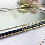 Art Deco style mirror and brass serving tray