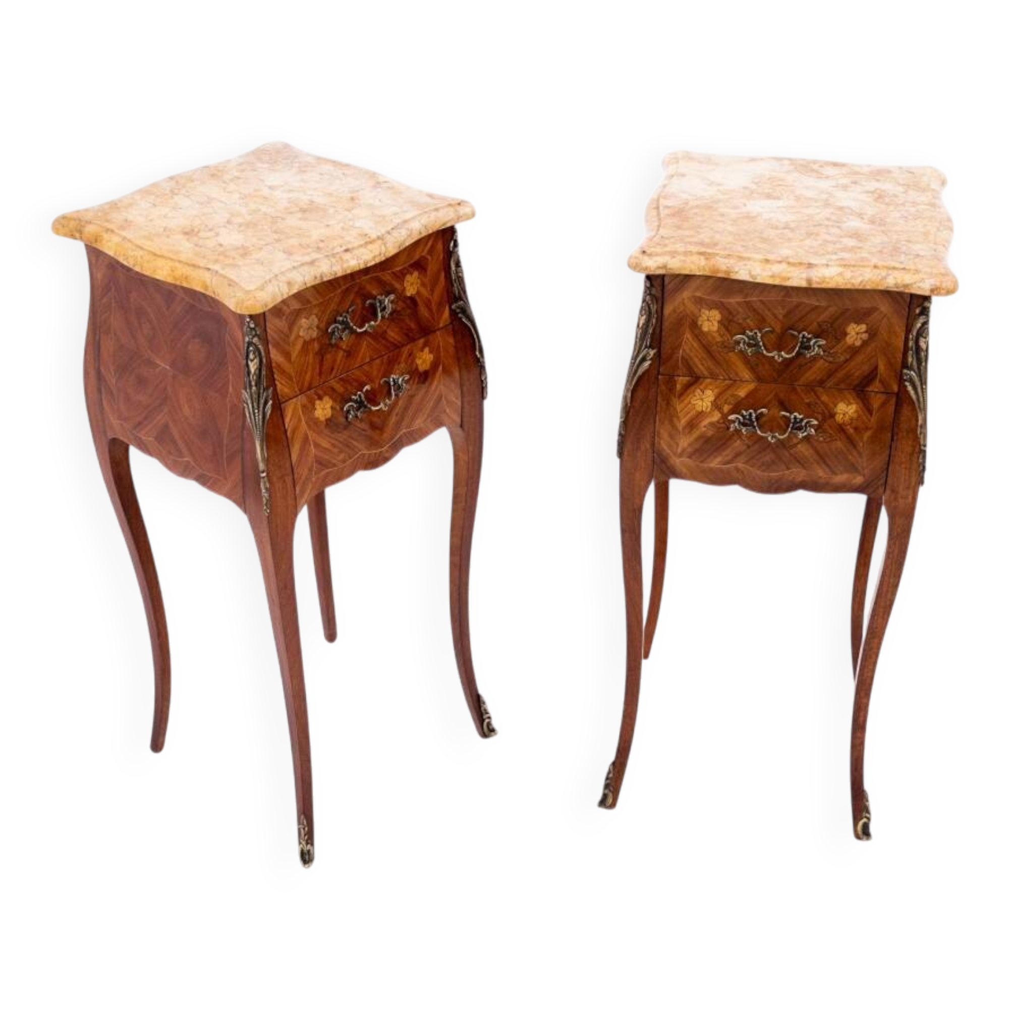 Unique bedside tables, France, circa 1920.