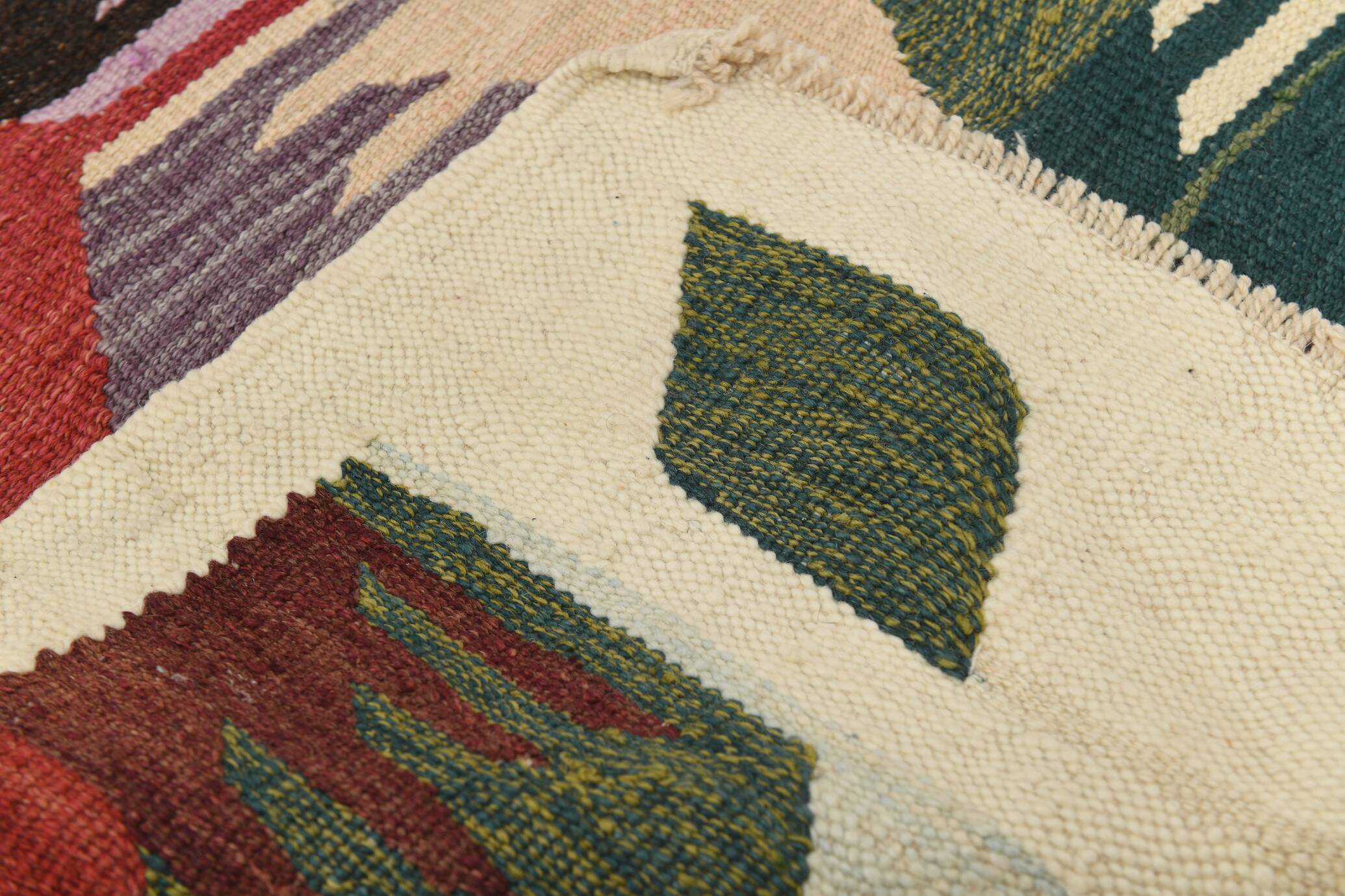 8x12 Kilim Rare Style Multicolor Designer Vintage Kilim Rug, 255x376 Cm