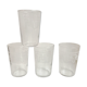 Lot de 4 verres à eau gravés années 50-60