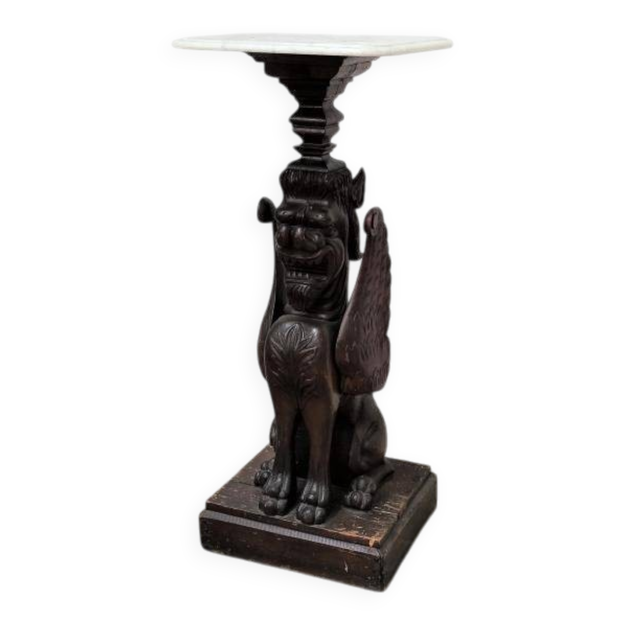 Antique Asian side table with Pixiu