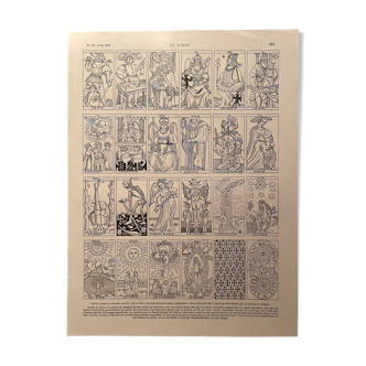 Lithograph on the tarot of 1919