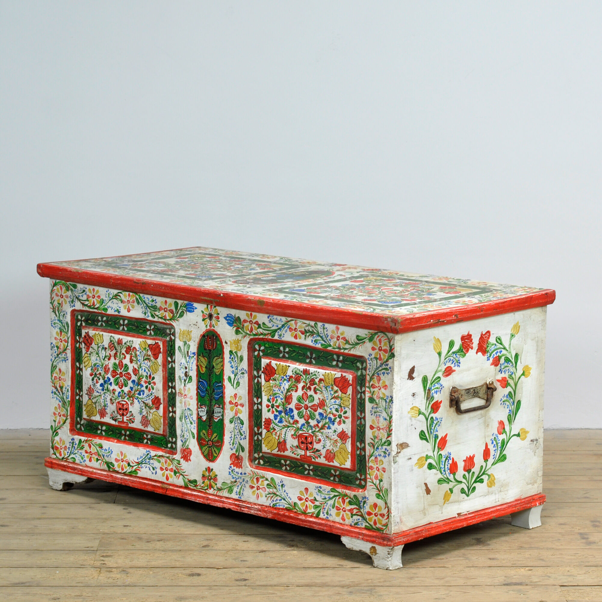 Folk art bridal chest, dated 1948