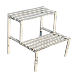 Stepladder white steel latté
