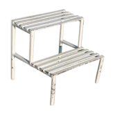 Stepladder white steel latté