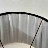 Art deco wooden lamp 1930 and couture lampshade