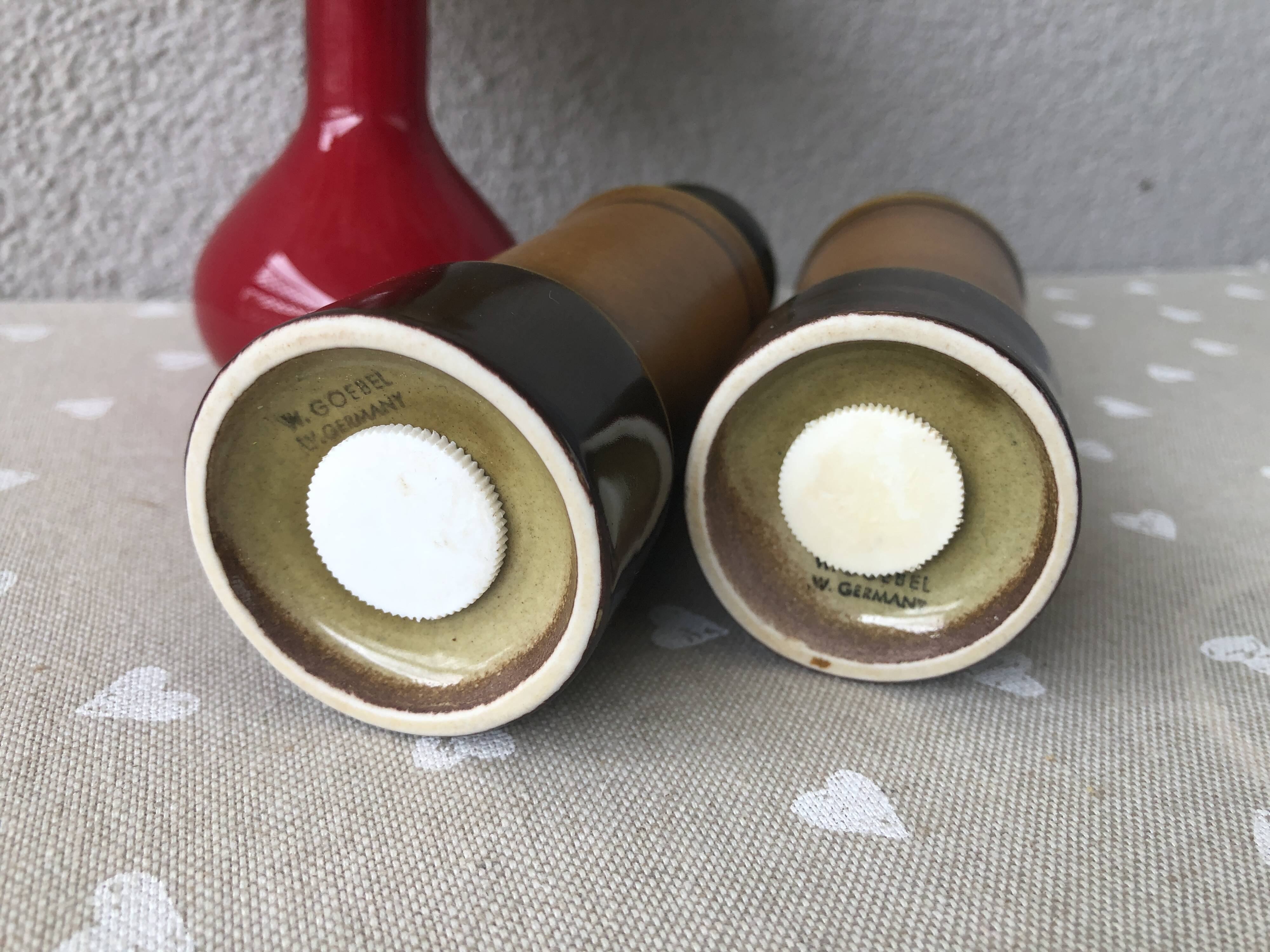 Goebel duo of salt and pepper shakers - Vintage German ceramics from 1970