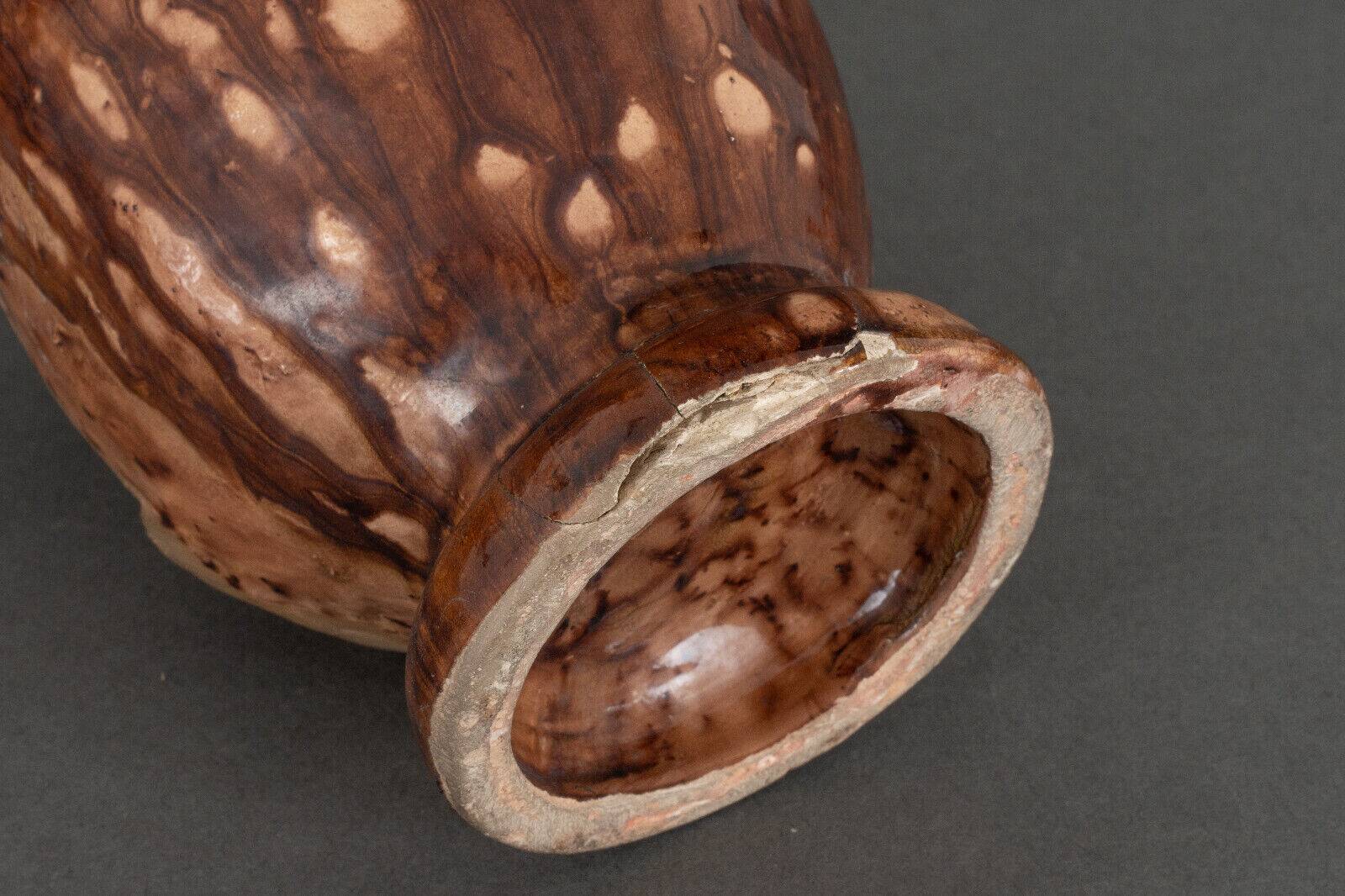 Pair of Banko Ware vases from China ceramic temple and pagoda decor