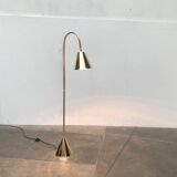 Mid-century brass floor lamp by Jacques Adnet for Valenti, Spain, 1960s.