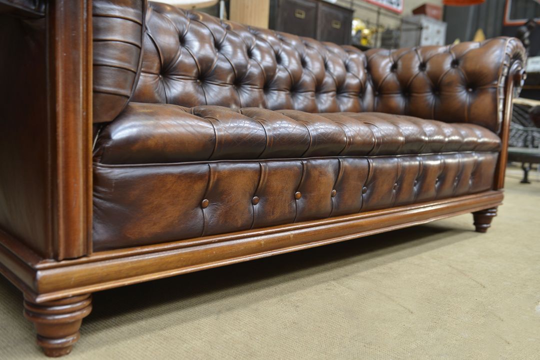 Chesterfield leather sofa
