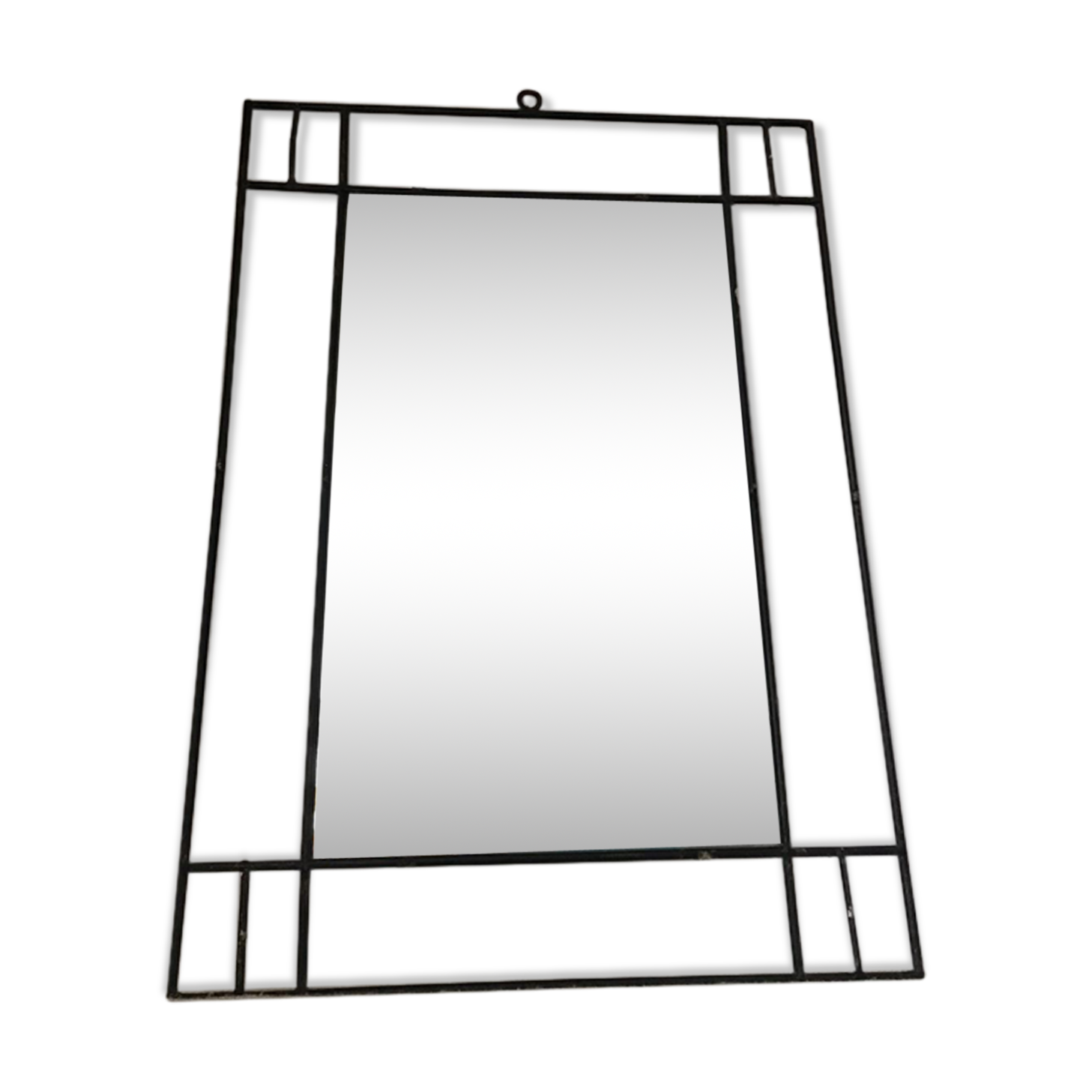 Black iron mirror, 51x71cm