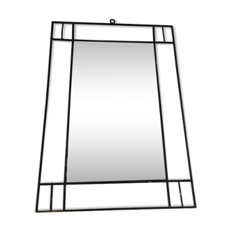 Miroir en fer noir, 51x71cm