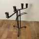 Large Brutalist Wrought Iron Candlestick
