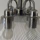 Suspended lamp with 4 sockets, chrome body and plexiglass shade, 1970s, Germany.