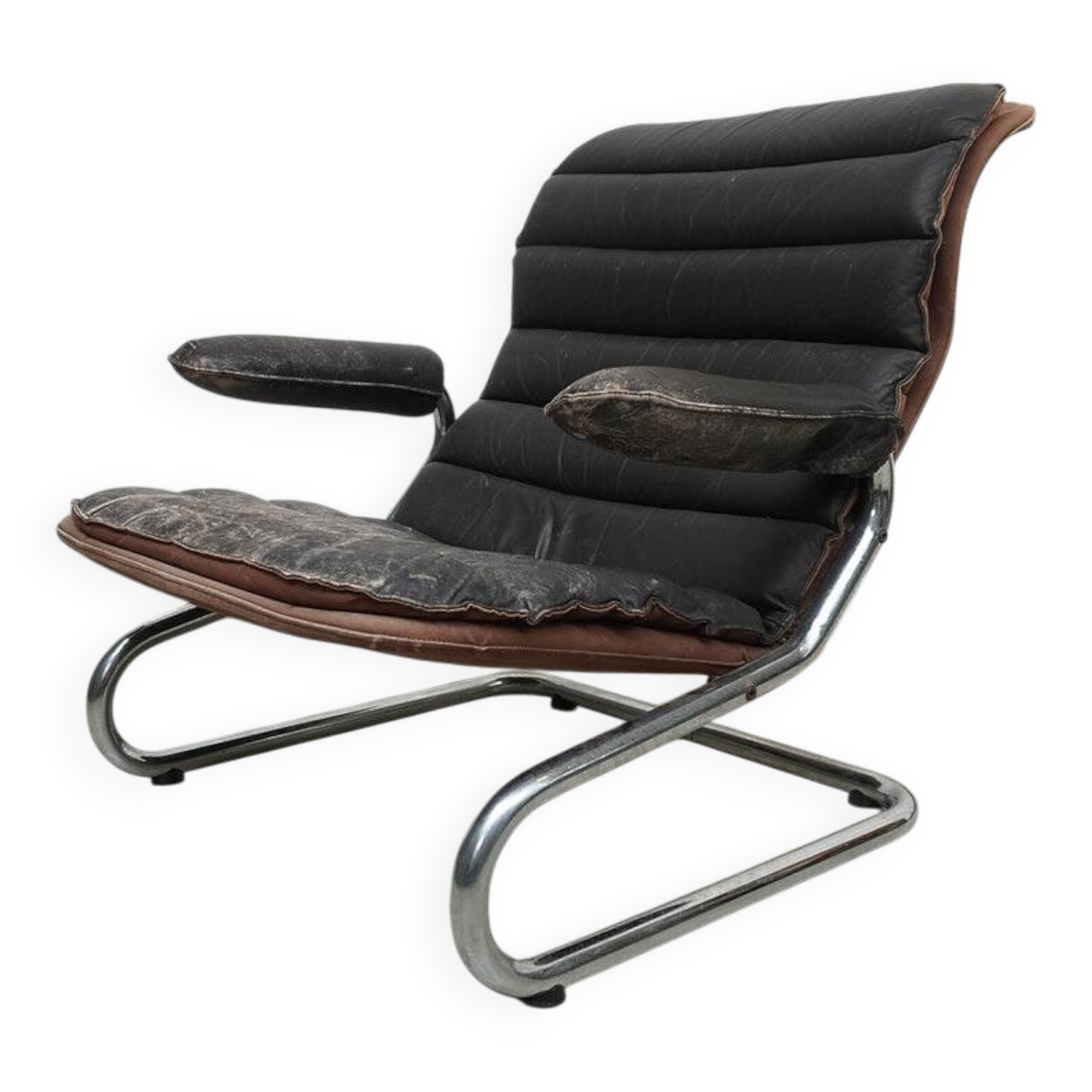 Lounge chair in brown leather, 1970s