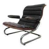Lounge chair in brown leather, 1970s